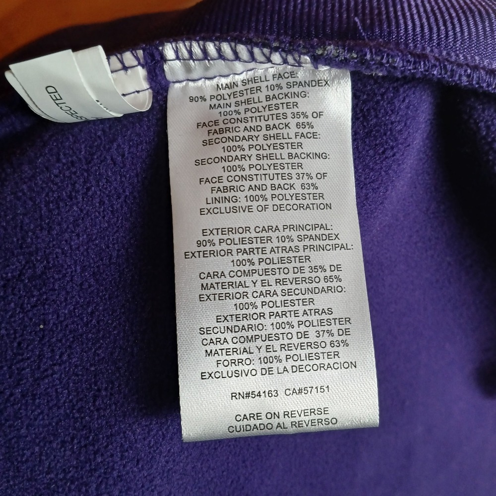 NWT Baltimore Ravens NFL Full Zip-Up Jacket Size Medium Men's Purple Grey Yellow - Picture 7 of 8